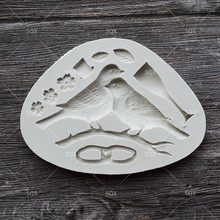 Um par de formas de pássaro fondant bolo moldes de cozimento, moule silicone, ferramentas de decoração do bolo pastelaria ferramentas cozinha acessórios sq16122 2024 - compre barato