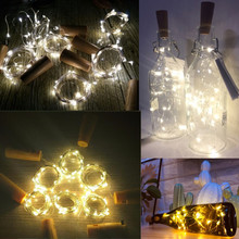 Guirnalda de luces LED de 2M para botella de vidrio artesanal, decoración de fiesta de cumpleaños, Navidad, San Valentín, DIY 2024 - compra barato