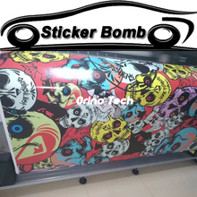 5/10/15/20/25/30X1.52 Meters Skull Sticker Bomb Car Vinyl Wrap Car Styling Motorcycle Bike Truck Skull Car Sticker Decal Film 2024 - buy cheap