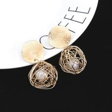 2019 New Fashion Geometric Curved Round Earrings Personality Trend Wild Earrings For Women Girls Party Jewelry Gift 2024 - buy cheap