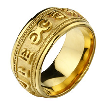 Anel giratório budista seis verdadeiro sílaba anéis vintage aço inoxidável religioso presente girar anel para homem 2024 - compre barato