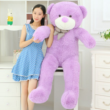 large plush lovely purple teddy bear toy big eyes bow bear toy stuffed big teddy bear gift 160cm 0060 2024 - buy cheap