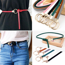 New O Ring Belts Thin PU Leather Belt Female Skinny Waist Belts Women Dress Strap Cinturon Mujer Cinto Feminino Cinturones 2024 - buy cheap
