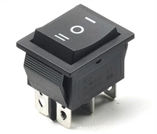 1pc DIY Rocker Switch Power Switch Boat 3 Position 6Pin Button Latching with Lamp Light KCD4 16A 250VAC/ 20A 125VAC On-Off-on 2024 - buy cheap