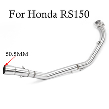 De acero inoxidable, silenciador de escape para motocicleta tubo de enlace medio delantero antideslizante para Honda RS150 RS150R 2024 - compra barato