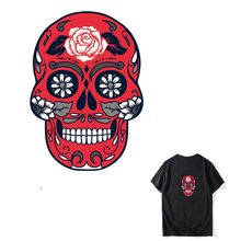 COSBILL Red Skull Patches Applique For Clothes Washable T-shirt Accessory Heat Transfer New Design Parches Ropa Decoration Y-030 2024 - buy cheap