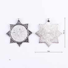 Fit 30x30mm Pendant Single Loop Sun Antique Silver Pendants Setting CabochonCameo Base Tray Bezel Blank DIY Jewelry  Finding 2024 - buy cheap