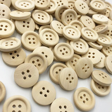 50pcs  18 mm Mix Wood Buttons With 4 Holes For Baby Sewing Craft WB28 2024 - buy cheap