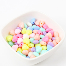 New Hot Sale Spring Color Mixed Acrylic Heart Beads Round Spacer beads Handmade Jewlery Accessory 8x9mm 50pcs KL159 2024 - buy cheap