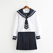 Traje de Sailor japonés de manga larga, uniforme escolar para chicas, estudiantes de secundaria, ropa de Cosplay JK, novedad 2024 - compra barato