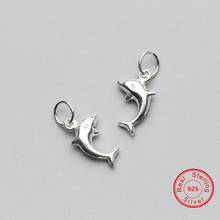 UQBing 1 Piece Bijoux Fashion 925 Sterling Silver Mini Dolphin Animal Charms For DIY Charm Bracelets Handmade Jewelry Findings 2024 - buy cheap
