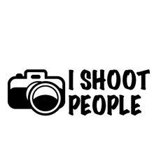 I Shoot People  Photographer Humor Camera Vinyl Die-Cut Decal Sticker Checkered Flags Windshield Sticker 2024 - buy cheap