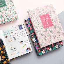 Creative PU Leather Floral Flower Schedule Book Diary Weekly Planner A5 A6 Notebook for School Office Supplies Gift Stationery 2024 - buy cheap