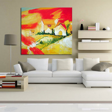 Handpainted Free Shipping Pictures Lovely House Art on Canvas Modern Beautiful Wall StickersDecorative Oil Paintings 2024 - buy cheap