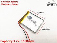3.7V 1500mAH 504050 Polymer lithium ion / Li-ion Rechargeable battery for DVR,GPS,mp3,mp4 2024 - buy cheap