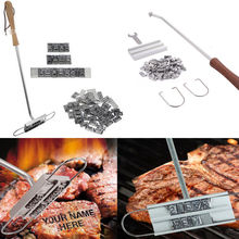 Sello para barbacoa, herramienta de hierro con letras intercambiables, sello para carne, para exterior, 2019 2024 - compra barato