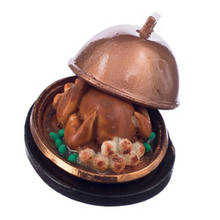 ABWE Best Sale 1:12 Dollhouse Miniature Food Christmas Turkey With Lid 2024 - buy cheap