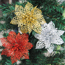 10Pcs Oco Da Flor do Natal Flor Artificial Borboleta Decorações Da Árvore de Natal Ano Novo Decorações Do Casamento Flores Kerst 5z 2024 - compre barato