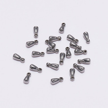 20pcs 2.6x6.2mm Stainless Steel Water Drop End Beads Fit Chain Pendant Beads Extender For Jewelry Making Accessories Supplies 2024 - buy cheap