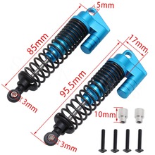 Adjustable Aluminum Oil Shock Absorber Assembly 95mm For 1/10 RC Off Road Buggy HSP Warhead Spare Parts Fit Himoto Redcat 2024 - buy cheap