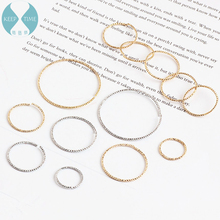 Ritoule DIY accesorios de joyería hechos a mano anillo espiral de cobre que abre el círculo pendientes material colgante cadena 2024 - compra barato
