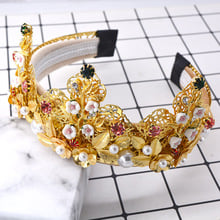 Gold Rhinestone Crystal Tiaras and Crown Women Girl Birthday Diadem Headpiece Wedding Bridal Hair Jewelry Accessories 2024 - buy cheap