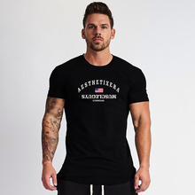Muscleguys Fitness Clothing Brand Gyms Tight t-shirt mens Slim Fit t-shirt homme Workout tshirt men Summer Tops Tees 2024 - buy cheap