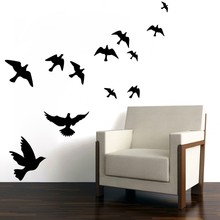 Распродажа на Ebay, виниловые украшения на стену с изображением симпатичных гусениц, уток, птиц, летающих птиц, съемные наклейки 44x42 см 2024 - купить недорого