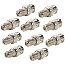 10Pcs/Set BNC Male Plug to F Female Jack Coax Connector Adapter for CCTV Camera Surveillance Video Easily Convert Video Signals 2024 - buy cheap