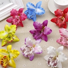 Cabezas de flores de orquídeas de seda Artificial, accesorios para el cabello, sombrero de boda, decoración, muñeca hawaiana, 7CM, 100 piezas 2024 - compra barato
