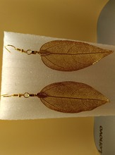 Pendientes colgantes de hojas naturales para mujer, aretes llamativos de estilo bohemio, Color dorado y plateado, joyería Vintage para fiesta, 2018 2024 - compra barato