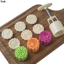 6 Style 50g Round Flower Mooncake Mold Press Pressure Fondant Moon Cake Mould Cookie Cutter Pastry Baking Cake Decorating Tools 2024 - buy cheap