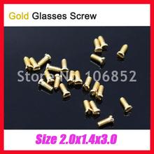 Óculos de grau dourado 10000x2.0x1.4mm, dobradiça, parafusos com fenda, 3.0 peças, frete grátis 2024 - compre barato