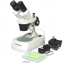Microscopio estéreo LED inalámbrico, suministros de AmScope, estéreo, 20X-30X-40X-60X 2024 - compra barato