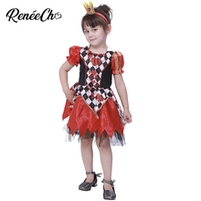 2018 chico traje Niño de las maravillas de la Reina traje de Halloween para niñas maldito vampiro carnaval vestido de princesa Cosplay 2024 - compra barato