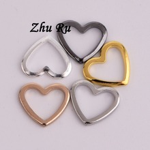 20pcs ZHU RU 9*10mm love heart Peach heart copper circle Antique Making fit Vintage necklace Minimalist earrings pendant 2024 - buy cheap