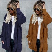 New Arrival Fur Hoody Coat Women Warm Winter Artifical Faux Fur Wool Coats Loose Double-Faced Parka Outwear Jacket Casaco WD1507 2024 - buy cheap