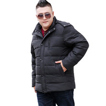 Мужская зимняя парка с капюшоном, черная теплая куртка большого размера, размеры 8XL, 9XL, 10XL, 2018 2024 - купить недорого