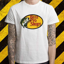Мужская футболка с коротким рукавом Bass Pro, белая хлопковая Футболка с логотипом Fisher Hunter, Размеры S-3Xl 2024 - купить недорого