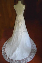 Свадебные платья русалки, кружевное сексуальное свадебное платье с поясом из бисера, любой размер/цвет 2024 - купить недорого