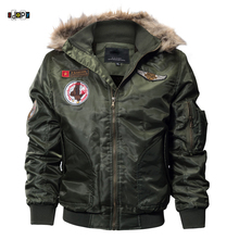 Idopy-abrigo grueso térmico para hombre, chaquetas y abrigos con forro polar, con capucha de piel, para invierno, ma-1 2024 - compra barato