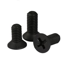 M2.5 GB819 Black Countersunk Head Plastic Screws, Plastic Insulated Screws, Flat-head Nylon Cross Screws M2.5*5/6/8/10/12/15mm 2024 - buy cheap