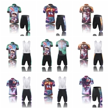 Conjunto de ciclismo infantil, camiseta e bermuda para meninos e meninas, roupas de ciclismo de montanha e mtb, parte superior 2024 - compre barato