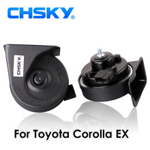 Автомобильный гудок CHSKY, спиральный гудок для Toyota Corolla EX 2013, до сих пор, 12 В, громкость-дБ, автомобильный гудок, длительный срок службы, высокий и низкий клаксон 2024 - купить недорого