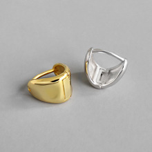 Pendientes triangulares geométricos de plata de ley 100% para mujer, aretes minimalistas, joyería de color dorado, 925 2024 - compra barato