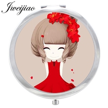 Jweijiao menina mini bolso espelho de maquiagem cosméticos espelhos compactos espelho de maquiar espejos de bolsillo para a beleza 2024 - compre barato