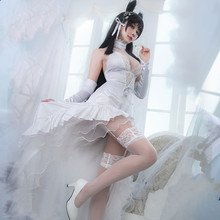 Azur Lane IJN Atago-vestido de boda, disfraz blanco, disfraz de Halloween para mujer, uniformes de Carnaval femeninos 2024 - compra barato