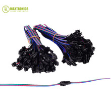 500 pares de 4 pines JST SM conector macho a hembra JST SM conector Cable para 5050/3528 RGB LED tira de luz 2024 - compra barato