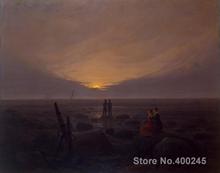 Canvas paintings Twilight at seaside by Caspar David Friedrich modern art High quality Hand painted 2024 - buy cheap