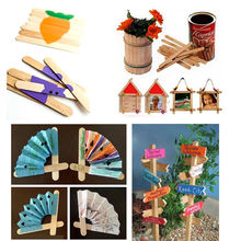 Piruletas de madera para niños, palitos de paleta para fiesta, manualidades, polos de hielo, pastel, material educativo para creación de estudiantes, 50 Uds. 2024 - compra barato